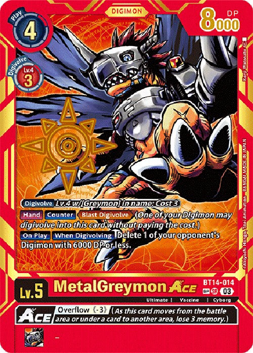 MetalGreymon Ace [BT14-014] [Exceed Apocalypse] | Anubis Games and Hobby