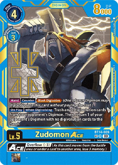 Zudomon Ace [BT14-026] [Exceed Apocalypse] | Anubis Games and Hobby