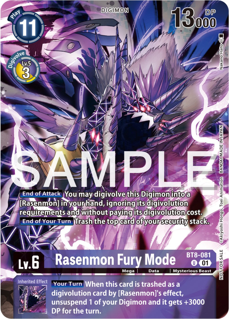 Rasenmon Fury Mode [BT8-081] (Official Tournament Pack Vol.12) [New Awakening Promos] | Anubis Games and Hobby