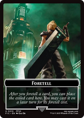 Foretell // Treasure Double-Sided Token [FINAL FANTASY Commander Tokens] | Anubis Games and Hobby