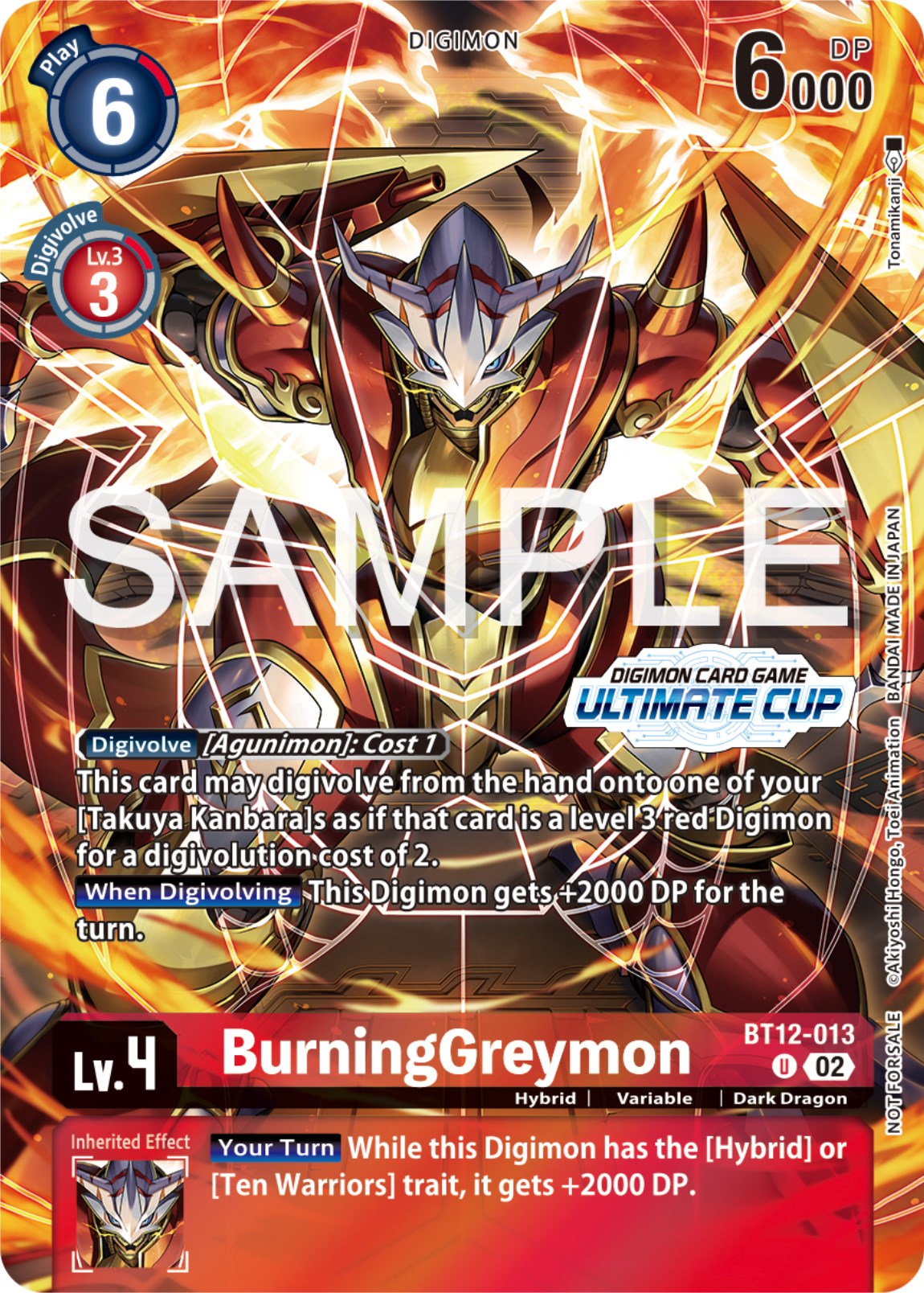 BurningGreymon [BT12-013] (Ultimate Cup 2024) [Across Time Promos] | Anubis Games and Hobby