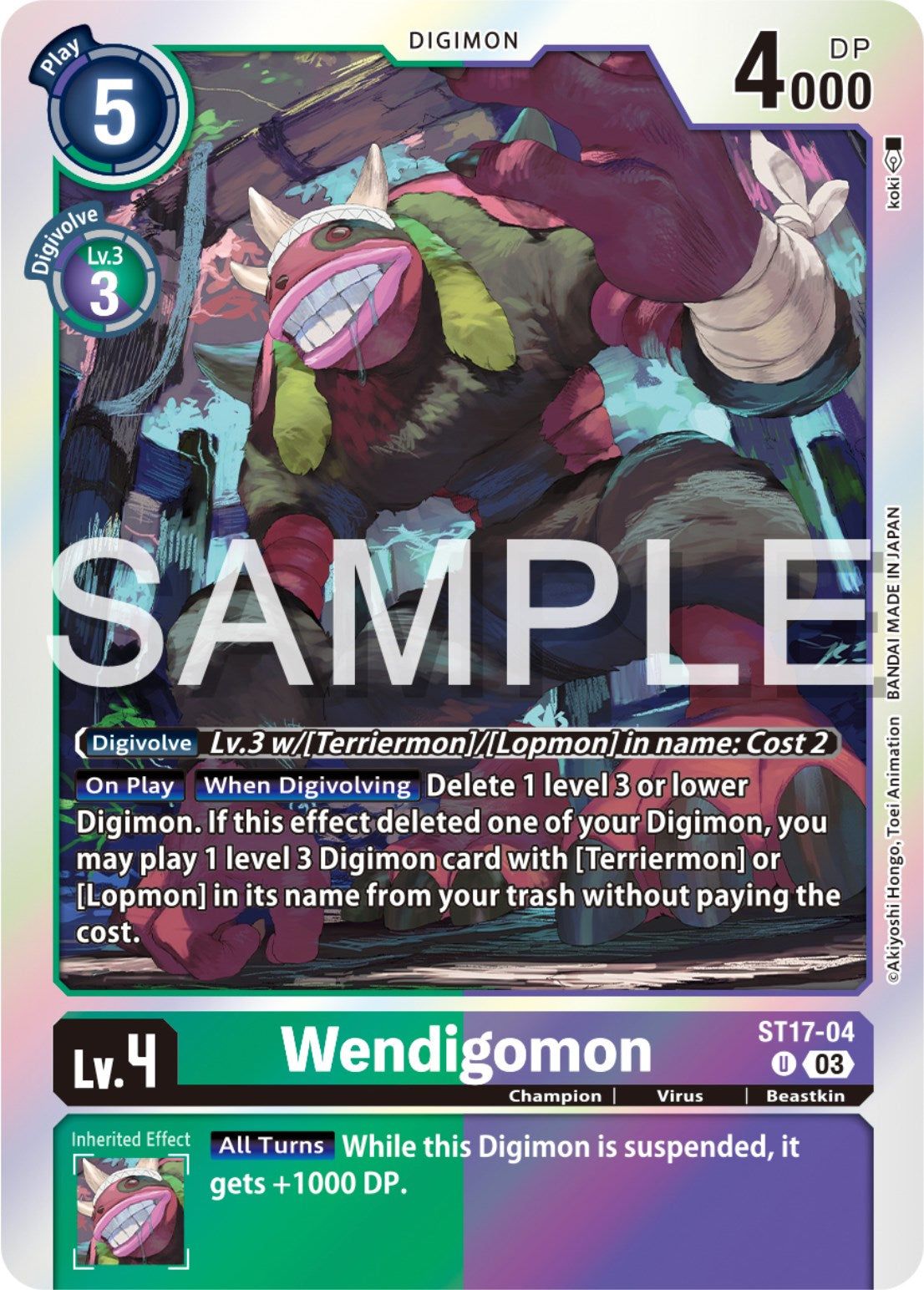 Wendigomon [ST17-04] [Starter Deck: Double Typhoon Advanced Deck Set] | Anubis Games and Hobby