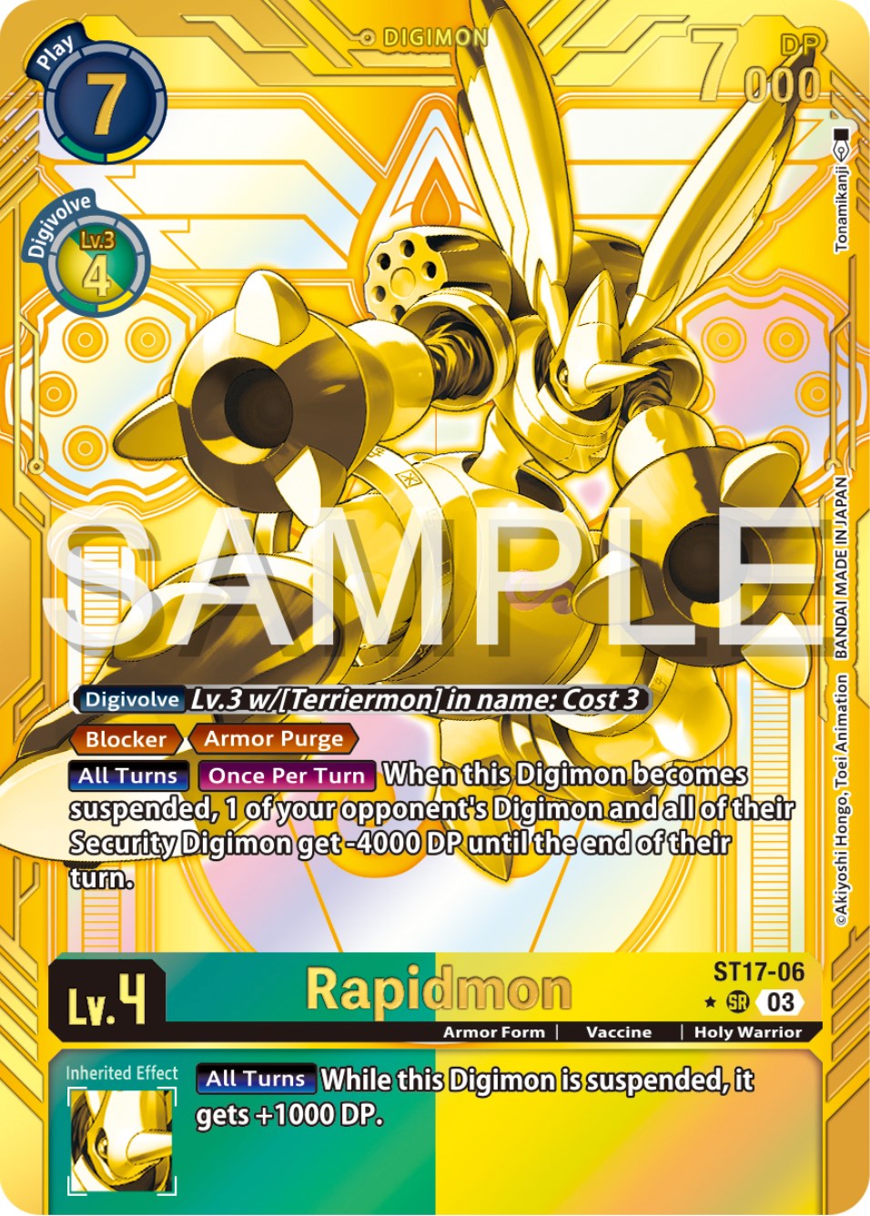 Rapidmon [ST17-06] (Gold) [Starter Deck: Double Typhoon Advanced Deck Set] | Anubis Games and Hobby