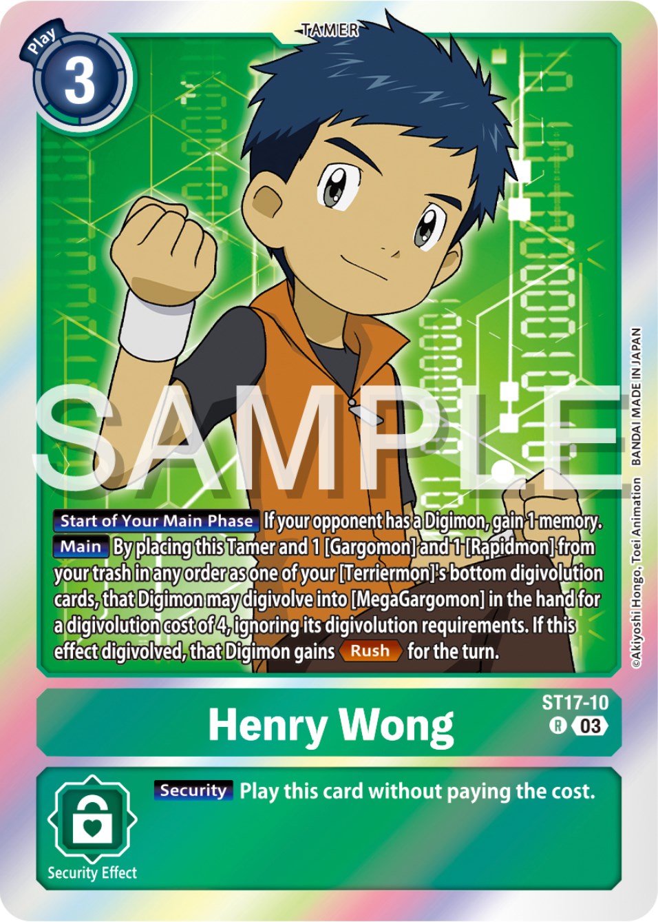 Henry Wong [ST17-10] [Starter Deck: Double Typhoon Advanced Deck Set] | Anubis Games and Hobby