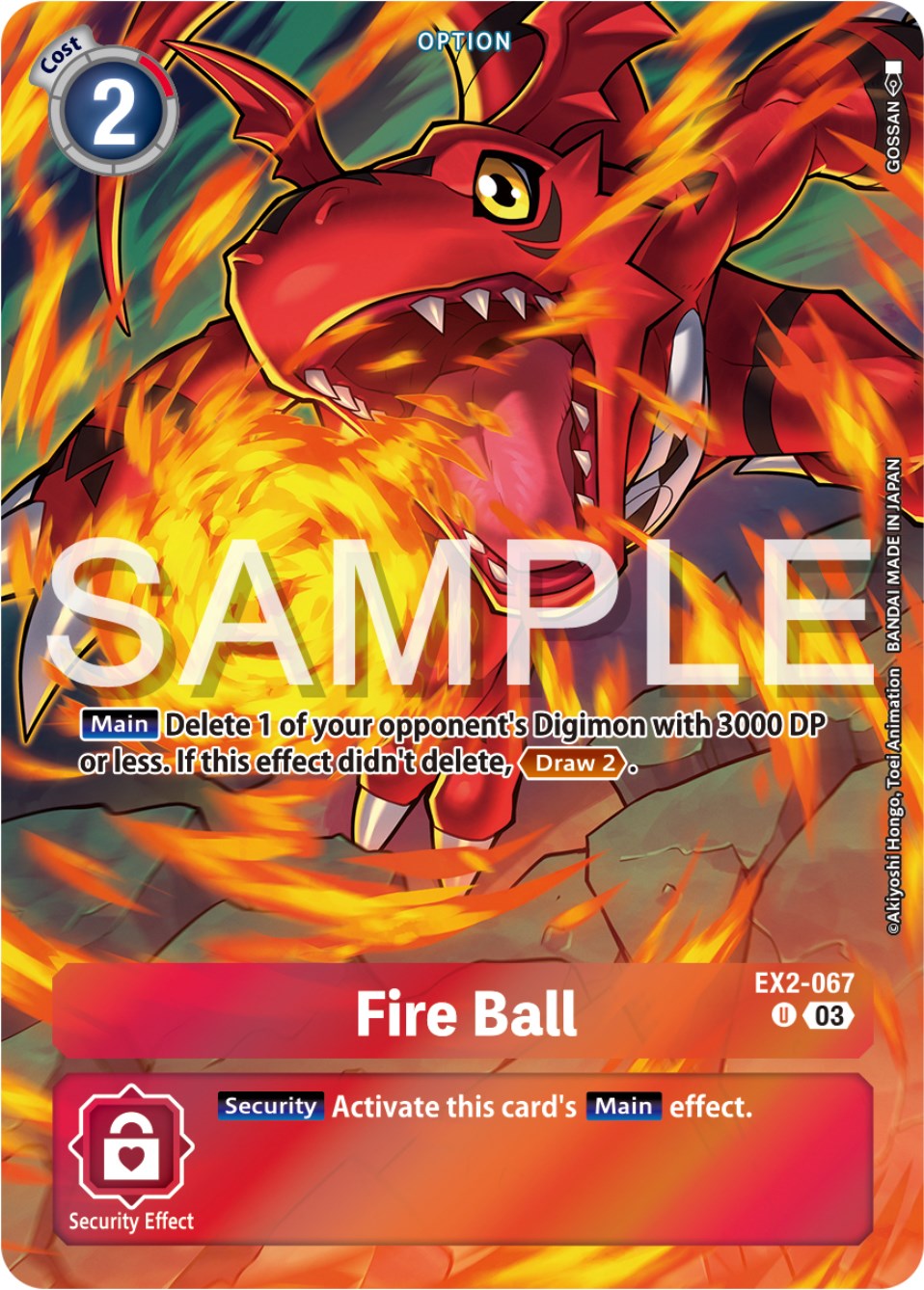 Fire Ball [EX2-067] (Reprint) [Starter Deck: Double Typhoon Advanced Deck Set] | Anubis Games and Hobby