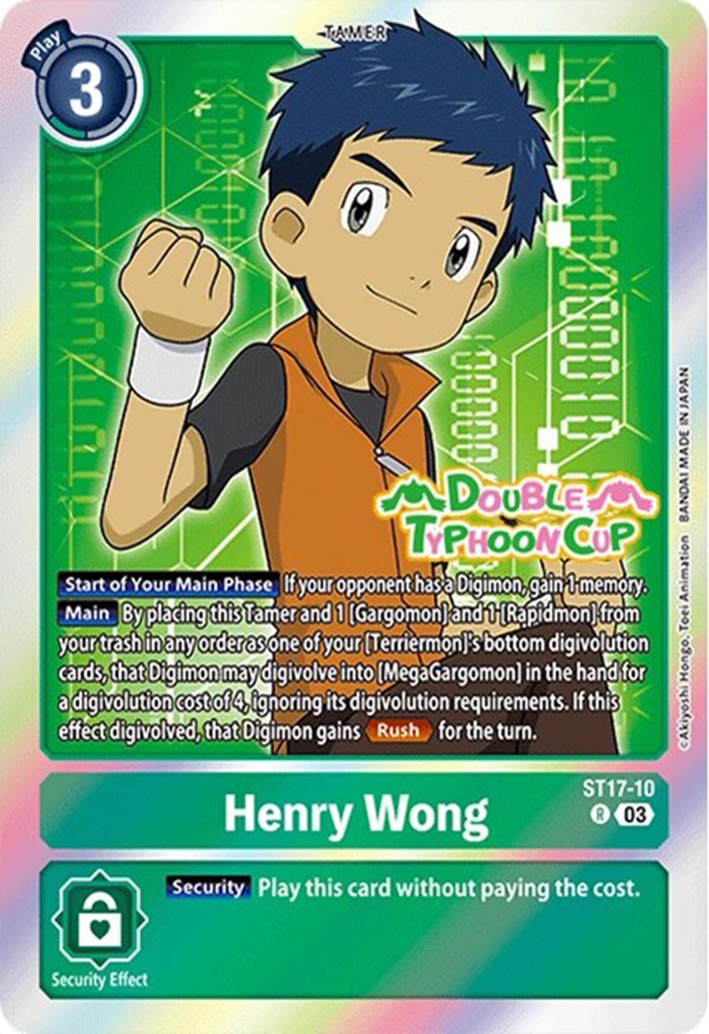 Henry Wong [ST17-10] [Starter Deck: Double Typhoon Advanced Deck Set Pre-Release Cards] | Anubis Games and Hobby