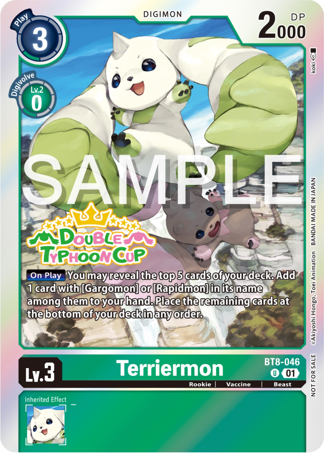 Terriermon [BT8-046] (Double Typhoon Cup Winner) [New Awakening] | Anubis Games and Hobby