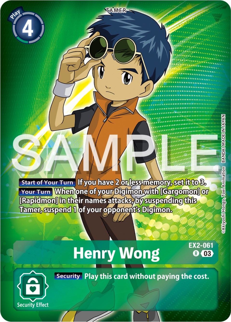 Henry Wong [EX2-061] (Reprint) [Starter Deck: Double Typhoon Advanced Deck Set] | Anubis Games and Hobby