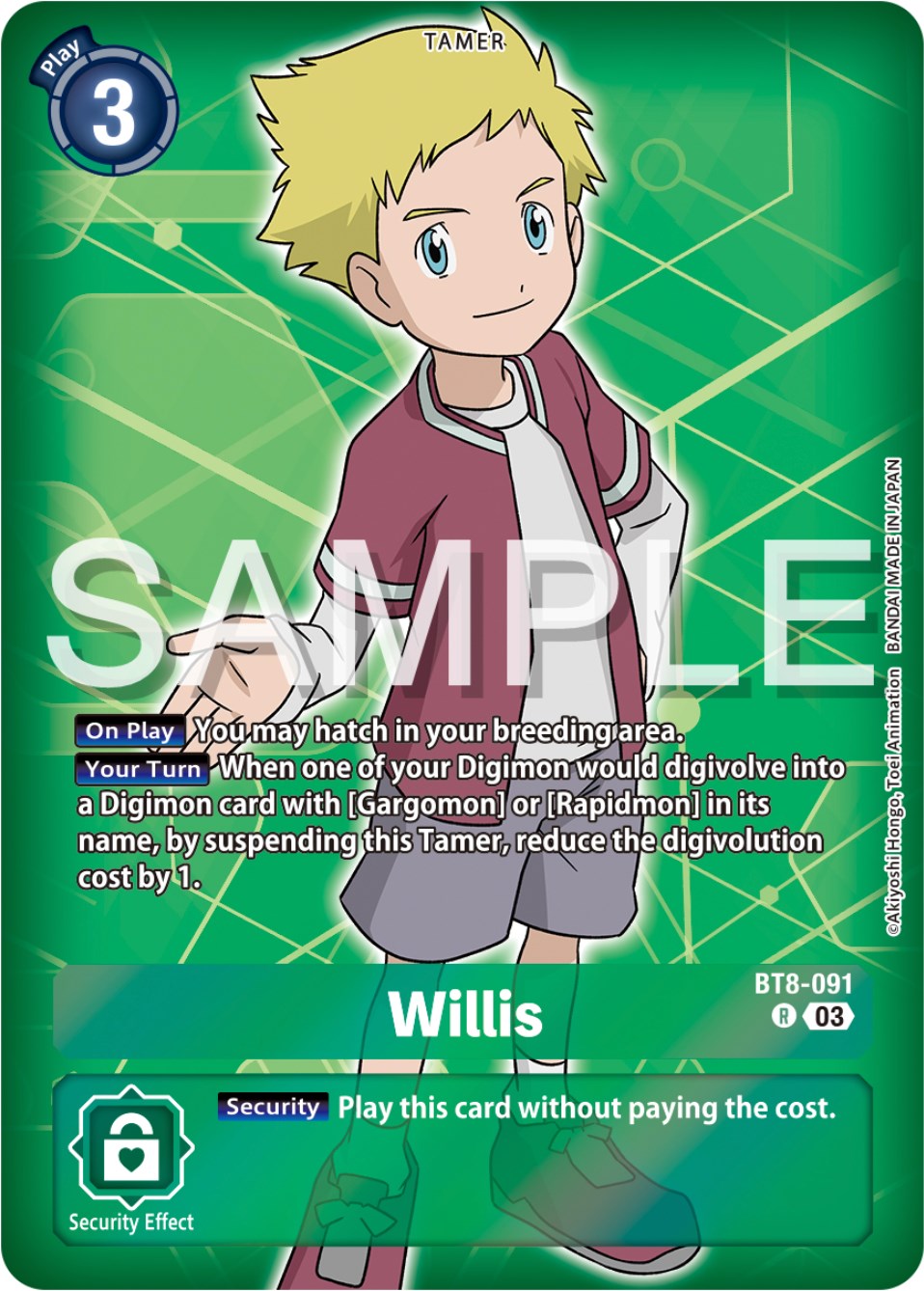 Willis [BT8-091] (Reprint) [Starter Deck: Double Typhoon Advanced Deck Set] | Anubis Games and Hobby