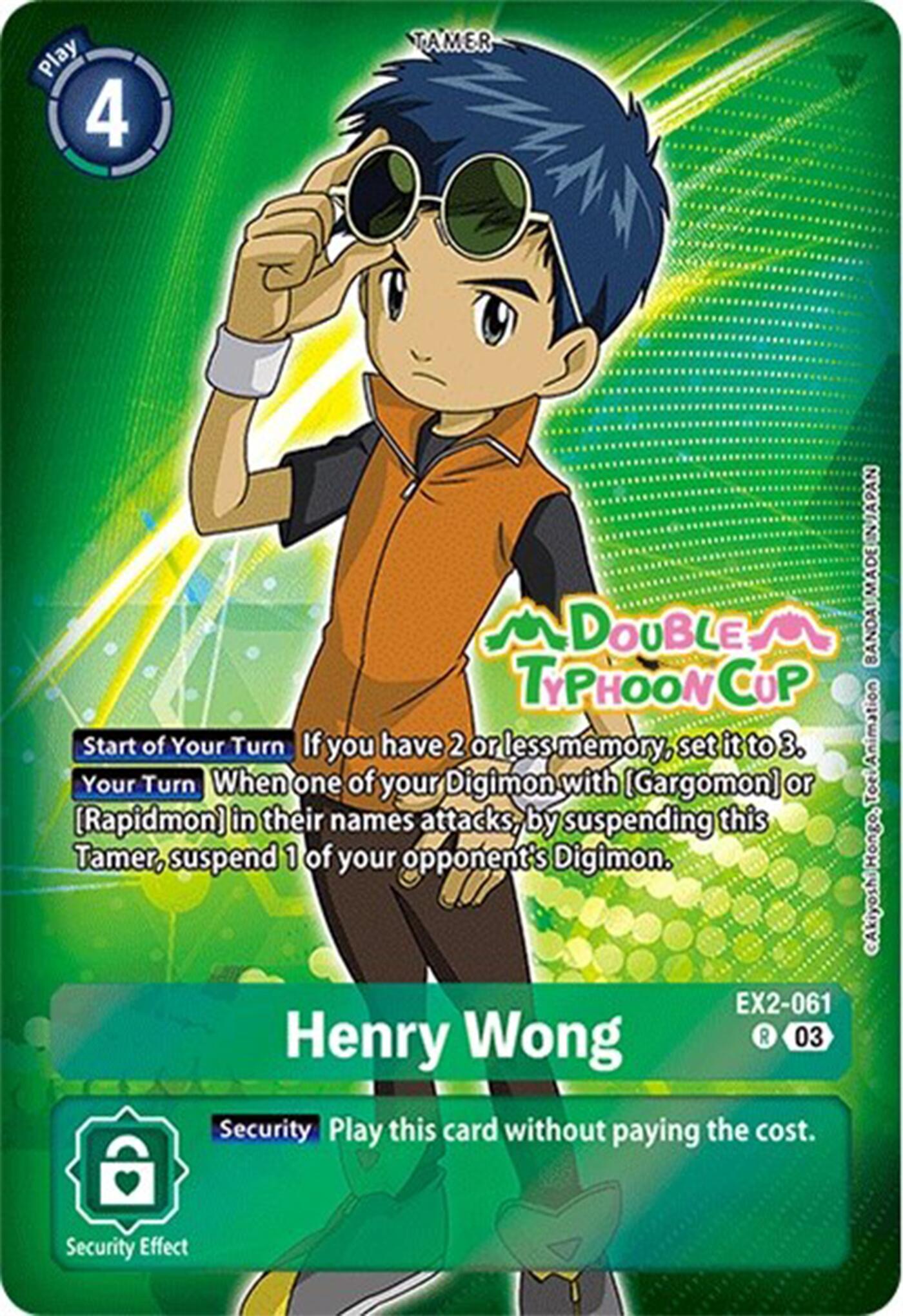 Henry Wong [EX2-061] (Reprint) [Starter Deck: Double Typhoon Advanced Deck Set Pre-Release Cards] | Anubis Games and Hobby