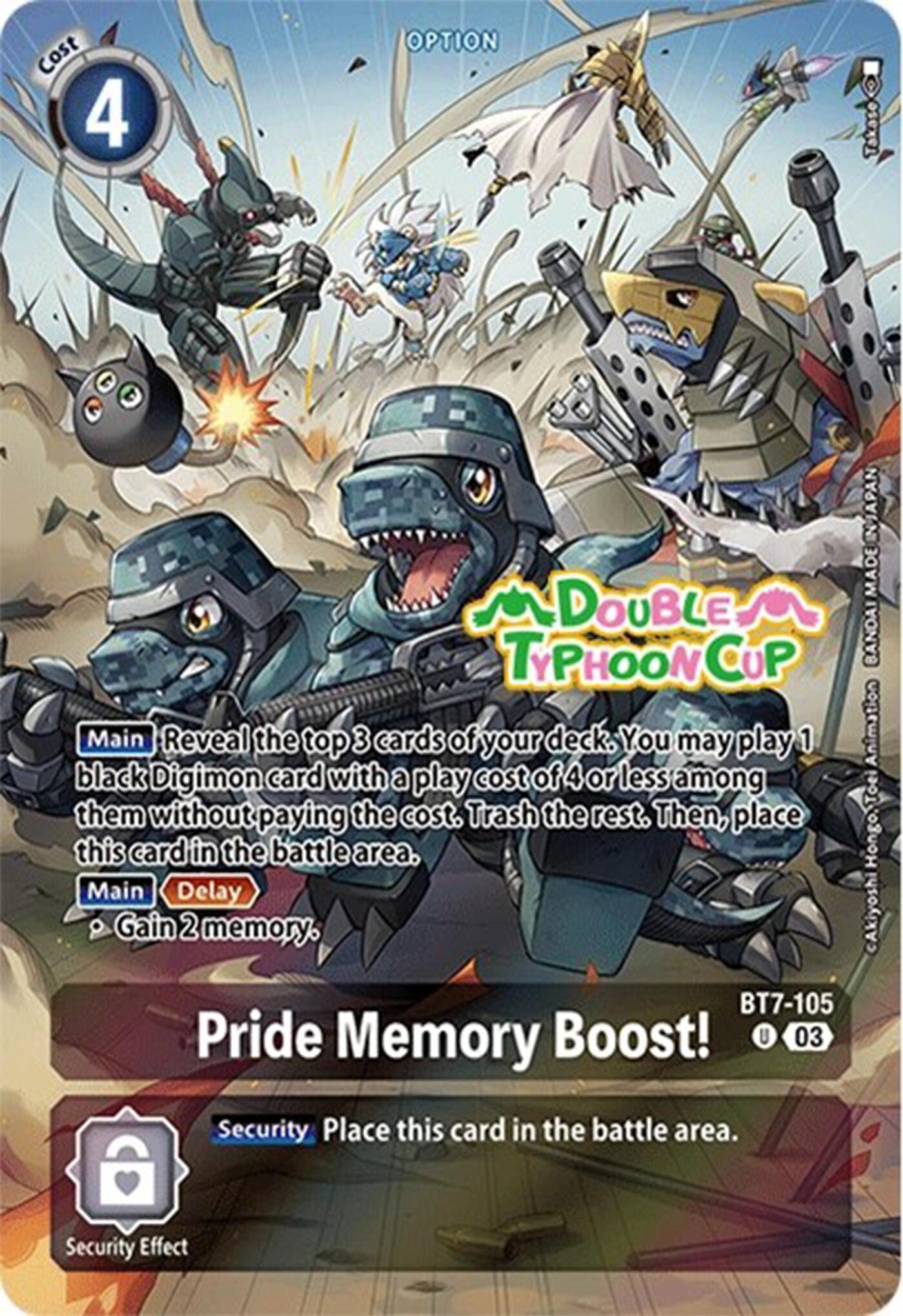 Pride Memory Boost! [BT7-105] (Bonus Pack) [Starter Deck: Double Typhoon Advanced Deck Set Pre-Release Cards] | Anubis Games and Hobby