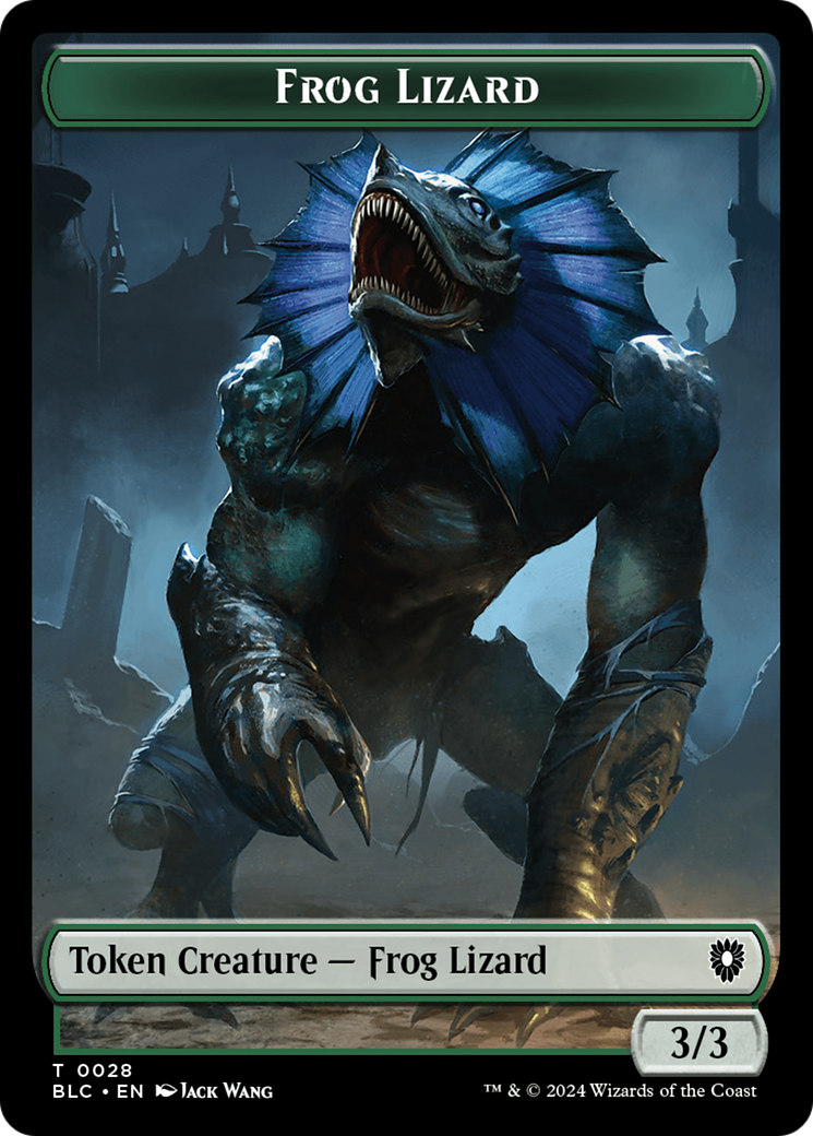 Storm Crow // Frog Lizard Double-Sided Token [Bloomburrow Commander Tokens] | Anubis Games and Hobby