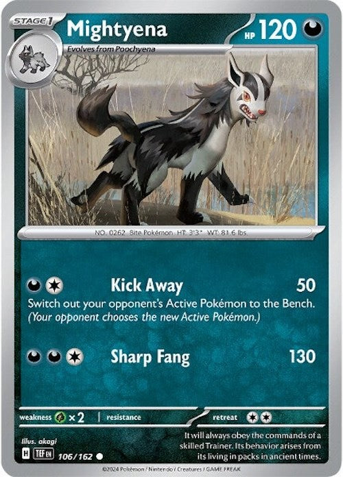 Mightyena (106/162) [Scarlet & Violet: Temporal Forces] | Anubis Games and Hobby