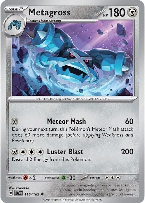Metagross (115/162) [Scarlet & Violet: Temporal Forces] | Anubis Games and Hobby