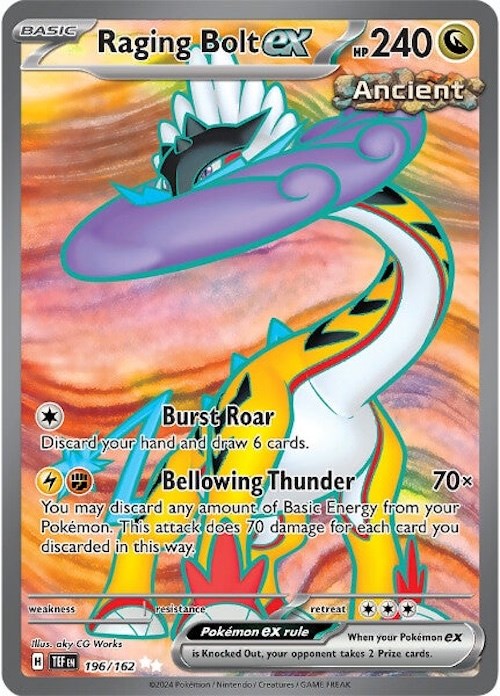 Raging Bolt ex (196/162) [Scarlet & Violet: Temporal Forces] | Anubis Games and Hobby