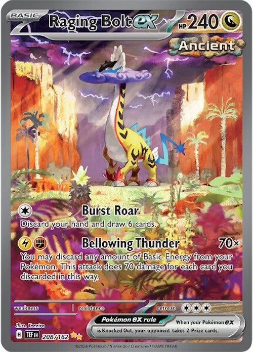 Raging Bolt ex (208/162) [Scarlet & Violet: Temporal Forces] | Anubis Games and Hobby