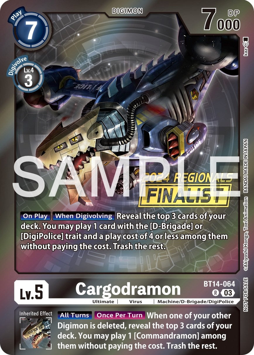 Cargodramon [BT14-064] (2024 Regionals Finalist) [Blast Ace Promos] | Anubis Games and Hobby