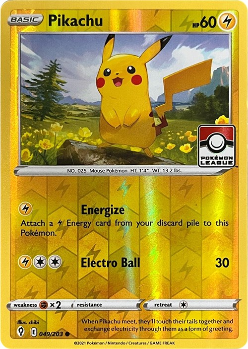 Pikachu (049/203) (2023 2024 League Promo) [League & Championship Cards] | Anubis Games and Hobby