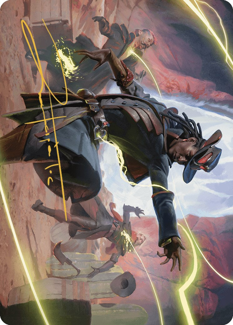 Lilah, Undefeated Slickshot Art Card (Gold-Stamped Signature) [Outlaws of Thunder Junction Art Series] | Anubis Games and Hobby