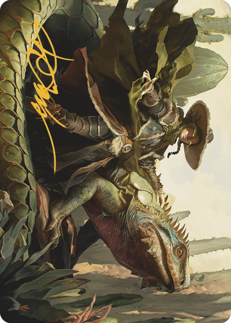 Outcaster Trailblazer Art Card (Gold-Stamped Signature) [Outlaws of Thunder Junction Art Series] | Anubis Games and Hobby