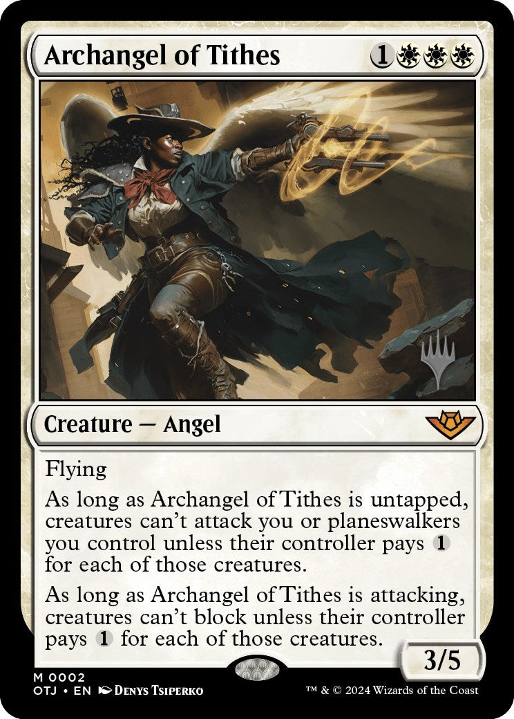 Archangel of Tithes (Promo Pack) [Outlaws of Thunder Junction Promos] | Anubis Games and Hobby