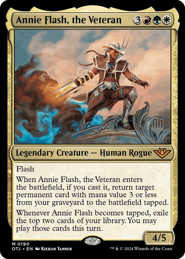 Annie Flash, the Veteran (Promo Pack) [Outlaws of Thunder Junction Promos] | Anubis Games and Hobby