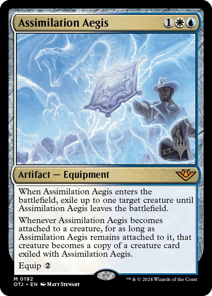 Assimilation Aegis (Promo Pack) [Outlaws of Thunder Junction Promos] | Anubis Games and Hobby