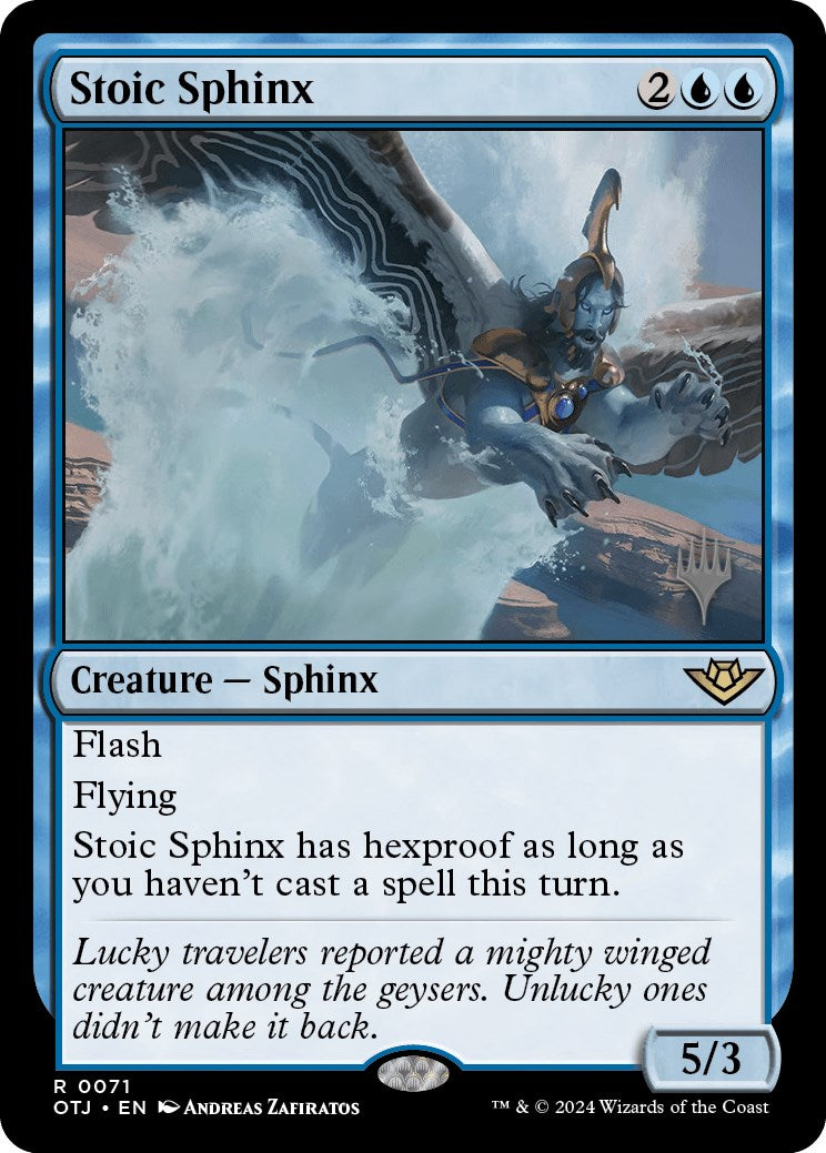 Stoic Sphinx (Promo Pack) [Outlaws of Thunder Junction Promos] | Anubis Games and Hobby