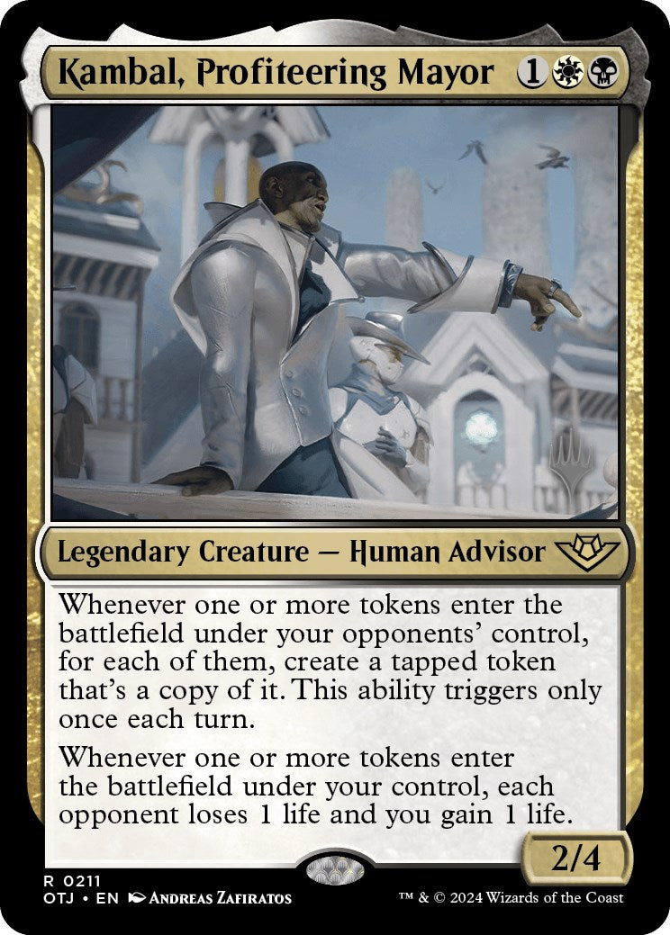 Kambal, Profiteering Mayor (Promo Pack) [Outlaws of Thunder Junction Promos] | Anubis Games and Hobby