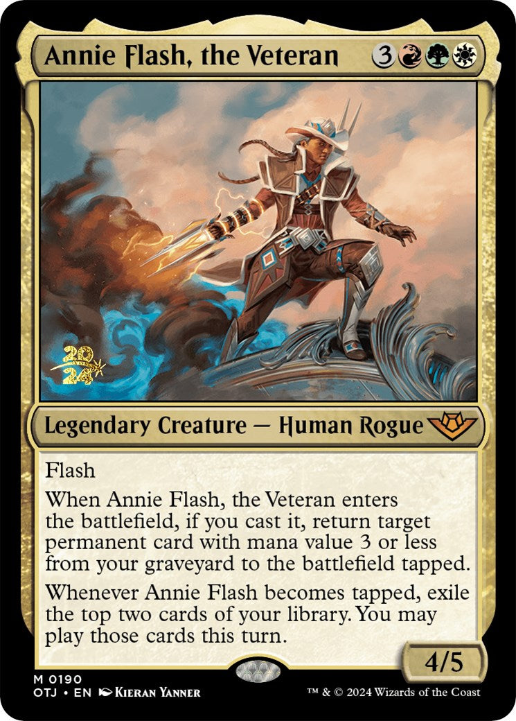 Annie Flash, the Veteran [Outlaws of Thunder Junction Prerelease Promos] | Anubis Games and Hobby