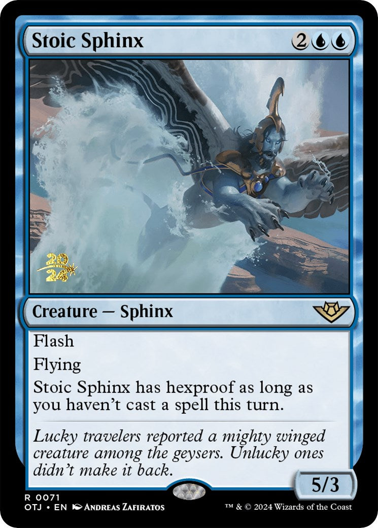 Stoic Sphinx [Outlaws of Thunder Junction Prerelease Promos] | Anubis Games and Hobby