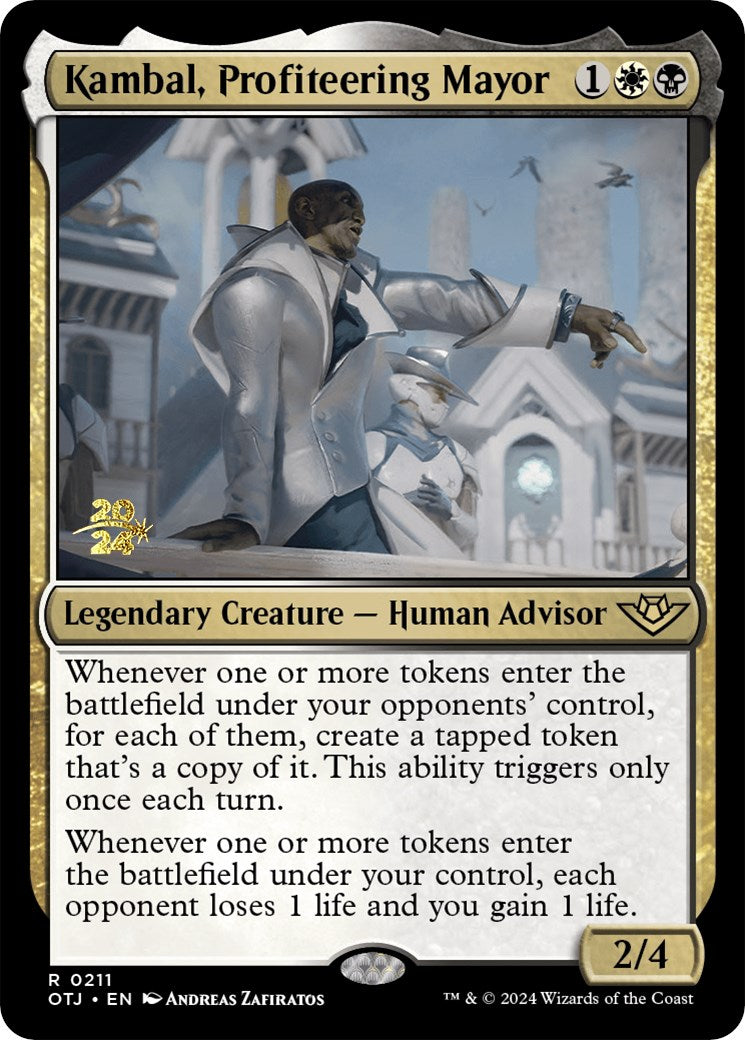 Kambal, Profiteering Mayor [Outlaws of Thunder Junction Prerelease Promos] | Anubis Games and Hobby