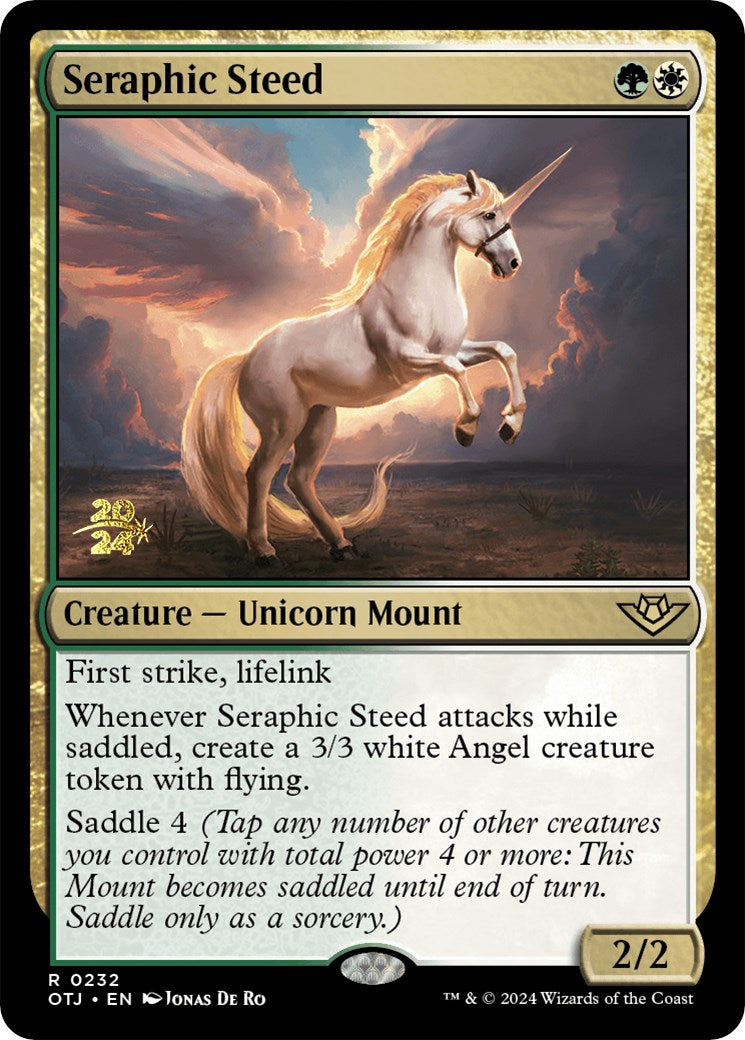 Seraphic Steed [Outlaws of Thunder Junction Prerelease Promos] | Anubis Games and Hobby