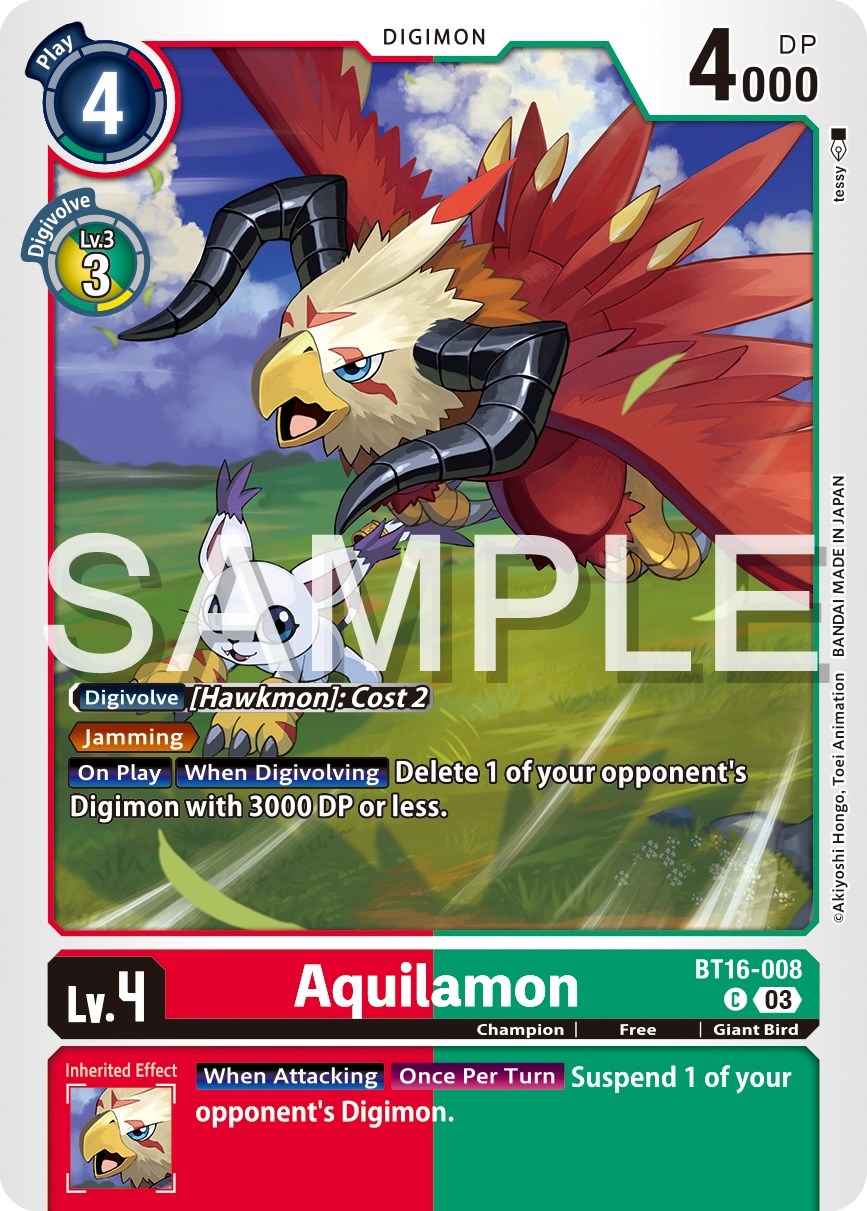 Aquilamon [BT16-008] [Beginning Observer] | Anubis Games and Hobby