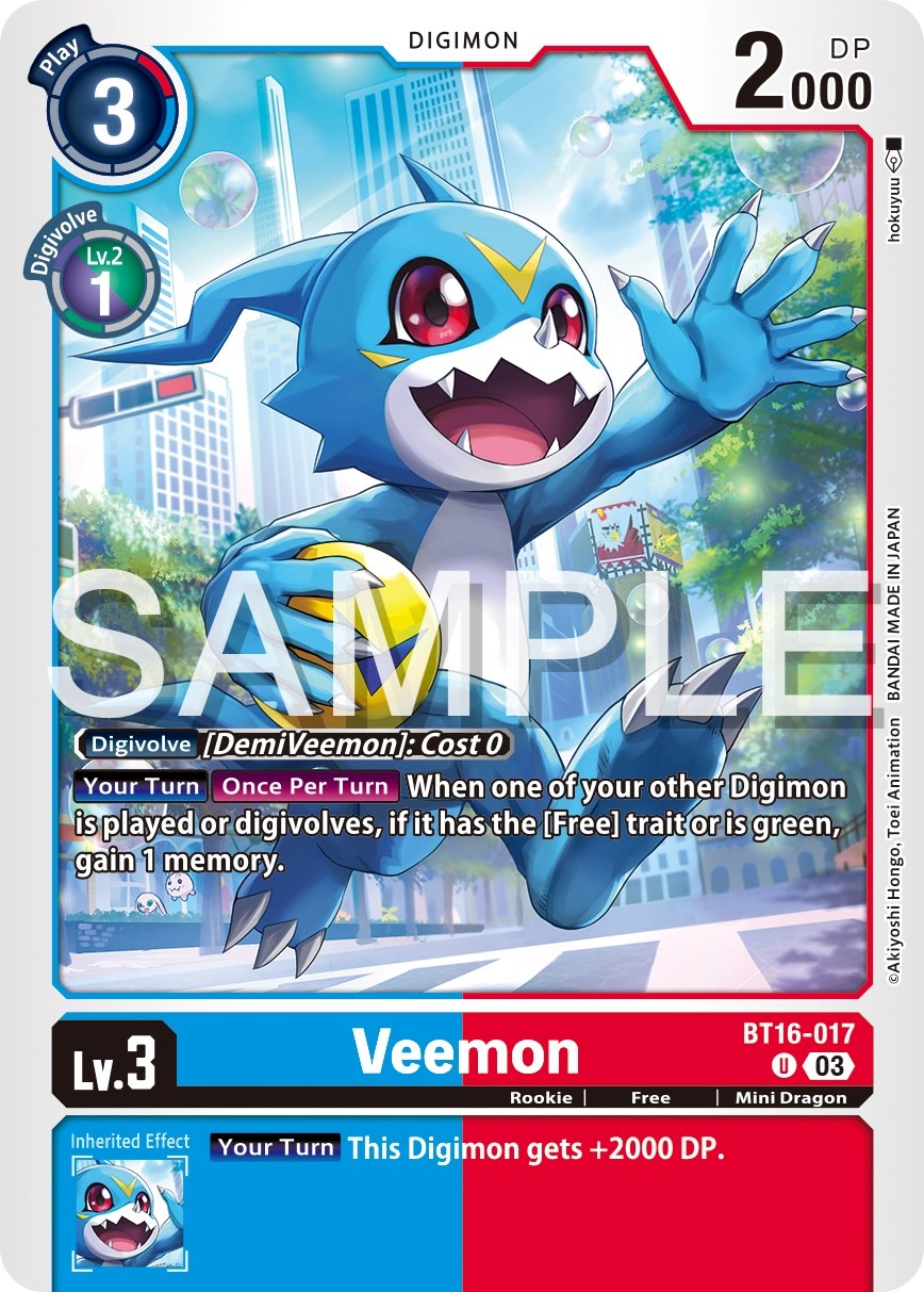 Veemon [BT16-017] [Beginning Observer] | Anubis Games and Hobby