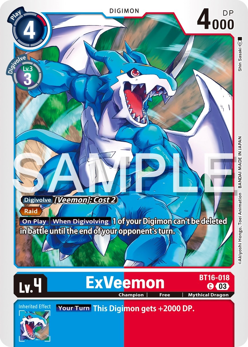 ExVeemon [BT16-018] [Beginning Observer] | Anubis Games and Hobby