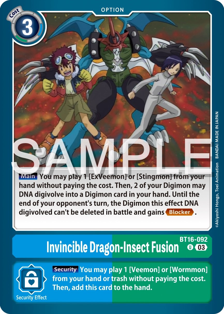 Invincible Dragon-Insect Fusion [BT16-092] [Beginning Observer] | Anubis Games and Hobby