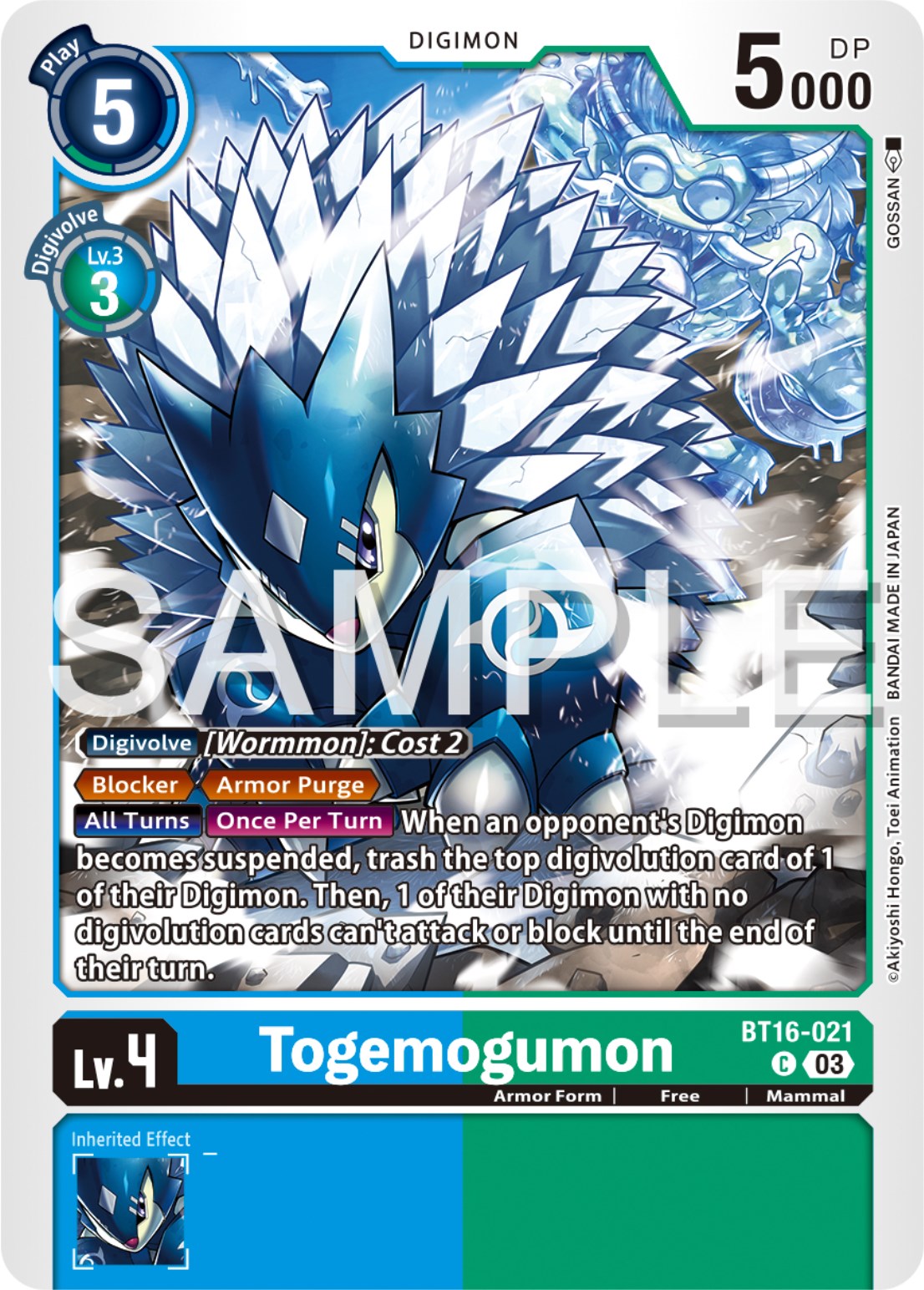 Togemogumon [BT16-021] [Beginning Observer] | Anubis Games and Hobby