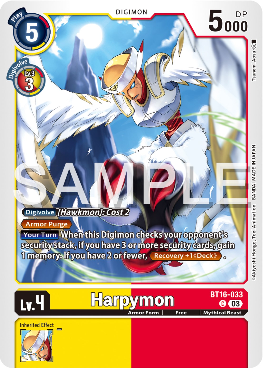 Harpymon [BT16-033] [Beginning Observer] | Anubis Games and Hobby