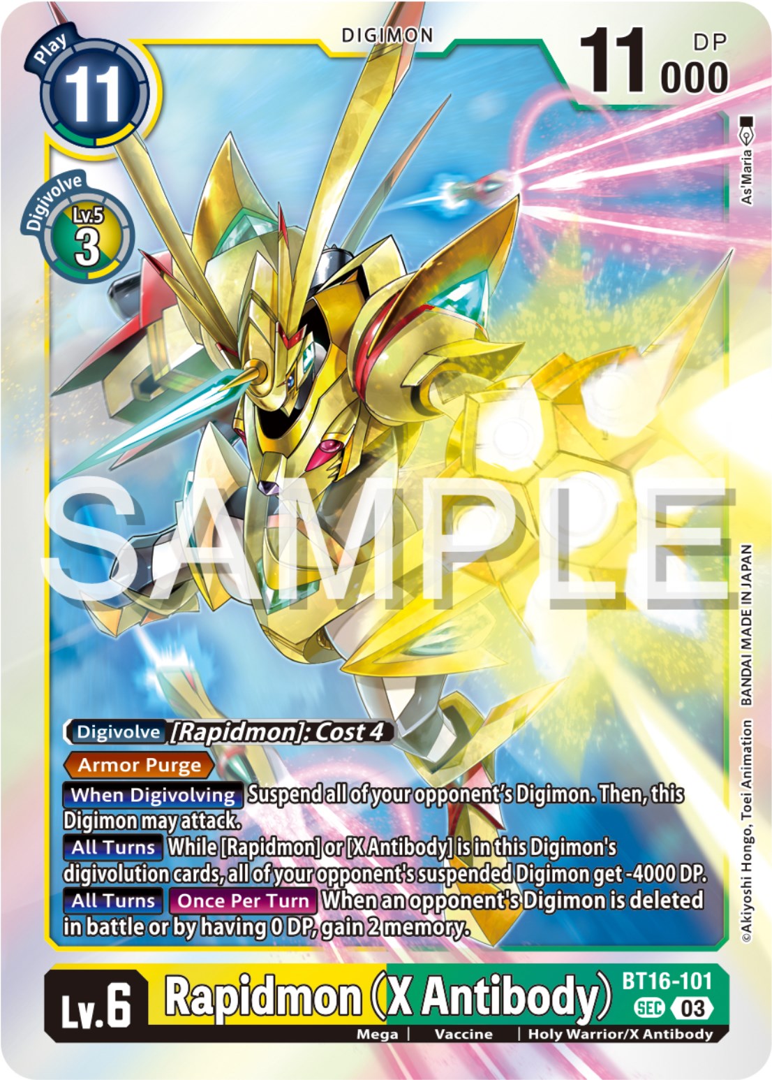 Rapidmon (X Antibody) [BT16-101] [Beginning Observer] | Anubis Games and Hobby