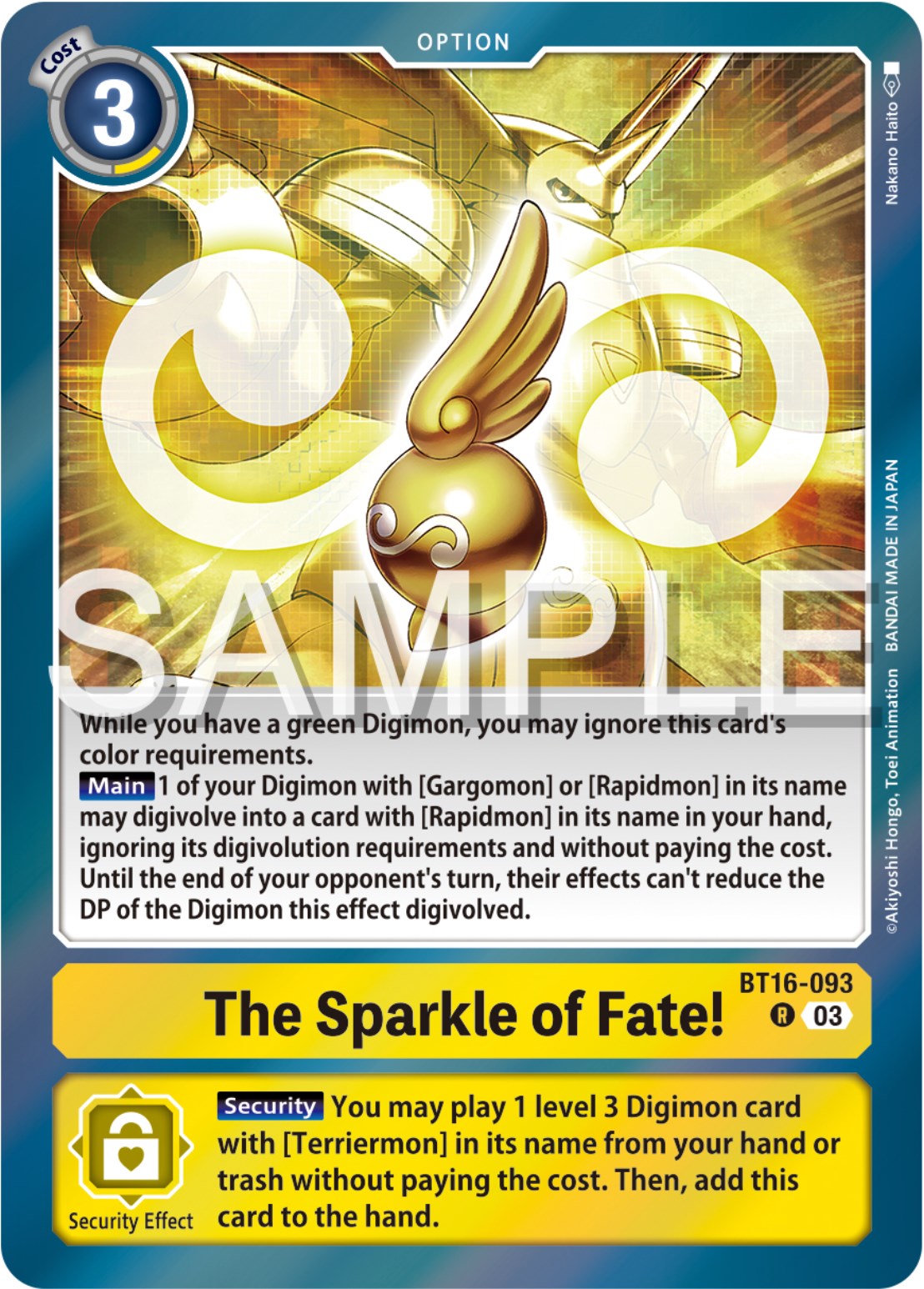 The Sparkle of Fate! [BT16-093] [Beginning Observer] | Anubis Games and Hobby