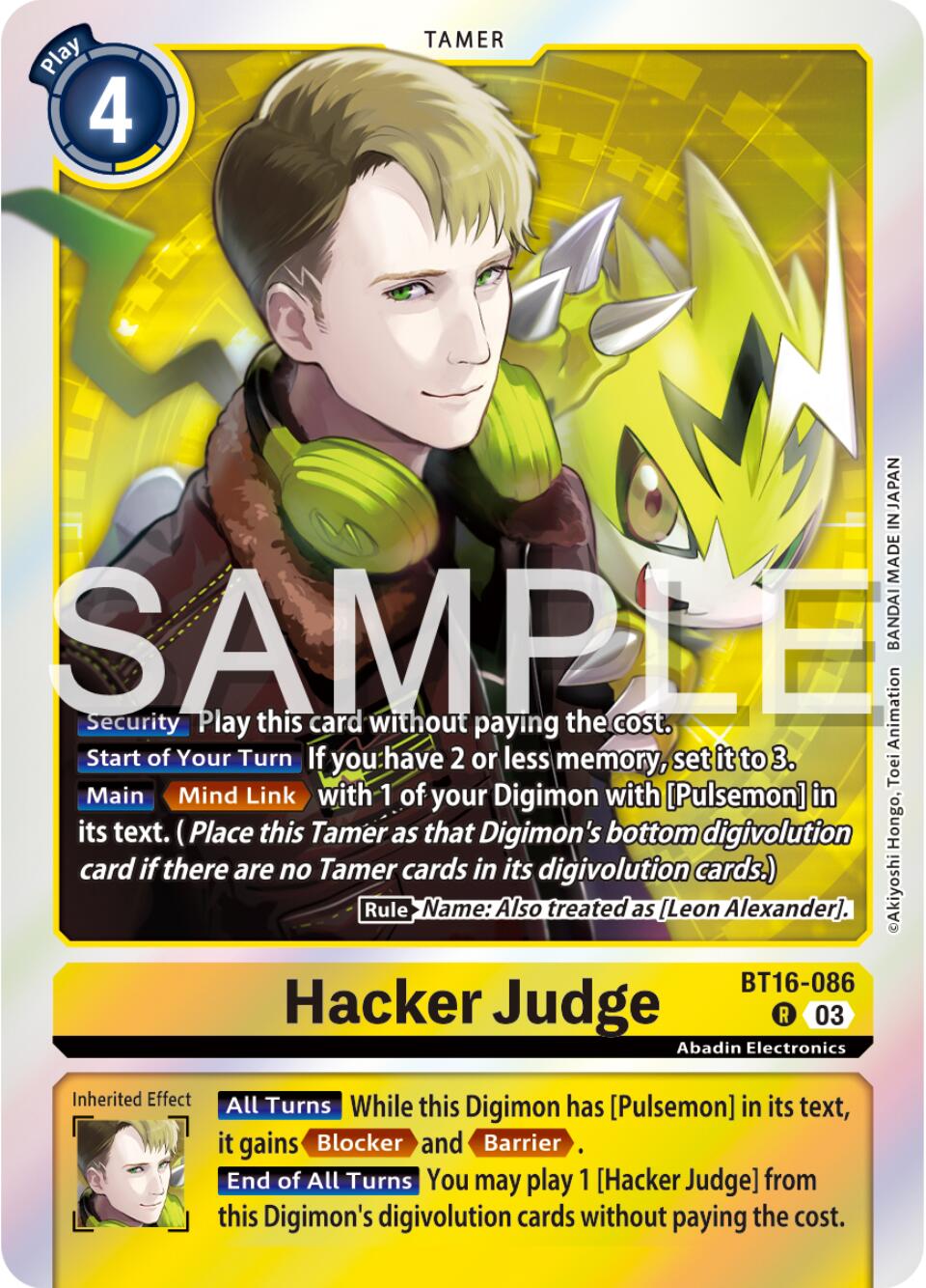 Hacker Judge [BT16-086] [Beginning Observer] | Anubis Games and Hobby