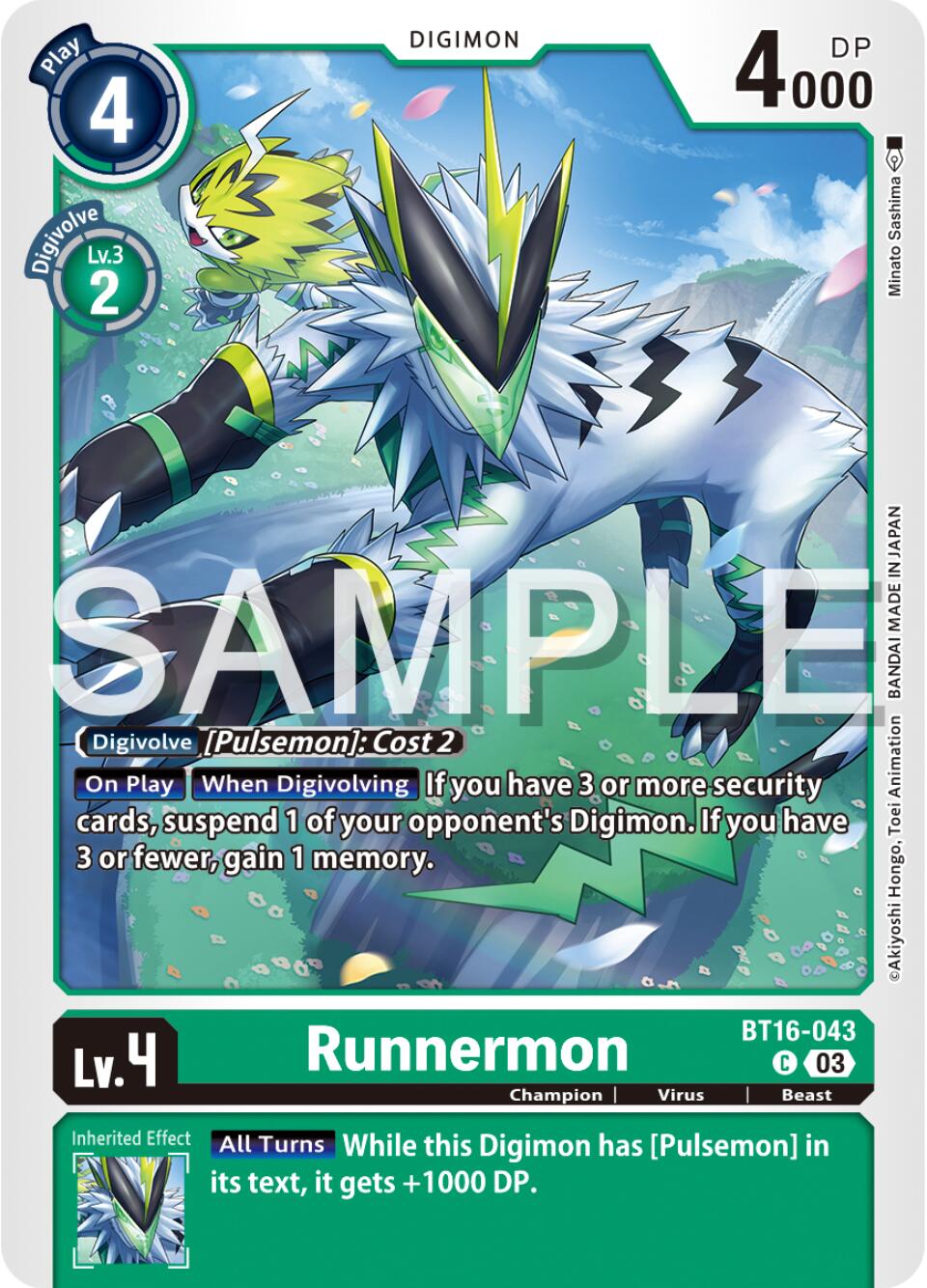 Runnermon [BT16-043] [Beginning Observer] | Anubis Games and Hobby