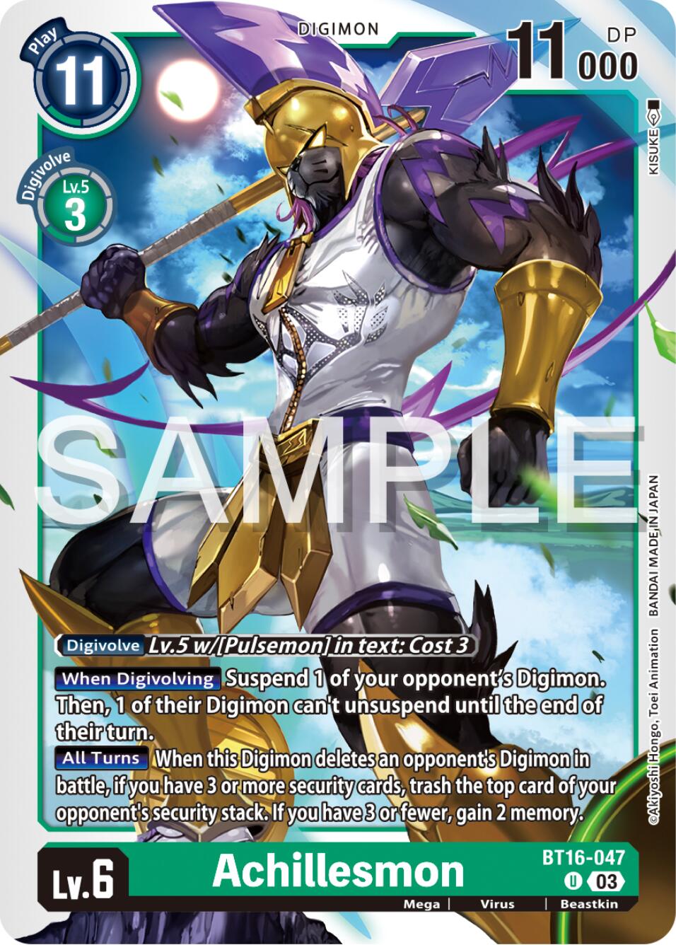 Achillesmon [BT16-047] [Beginning Observer] | Anubis Games and Hobby