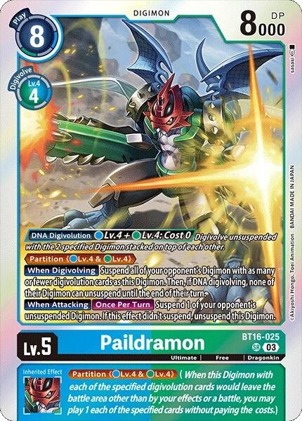 Paildramon [BT16-025] [Beginning Observer] | Anubis Games and Hobby