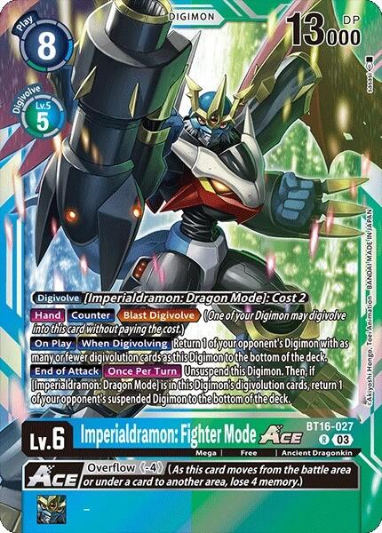 Imperialdramon: Fighter Mode Ace [BT16-027] [Beginning Observer] | Anubis Games and Hobby