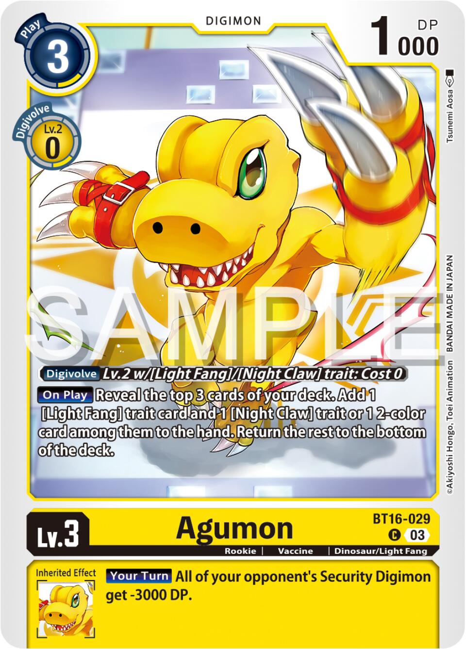 Agumon [BT16-029] [Beginning Observer] | Anubis Games and Hobby