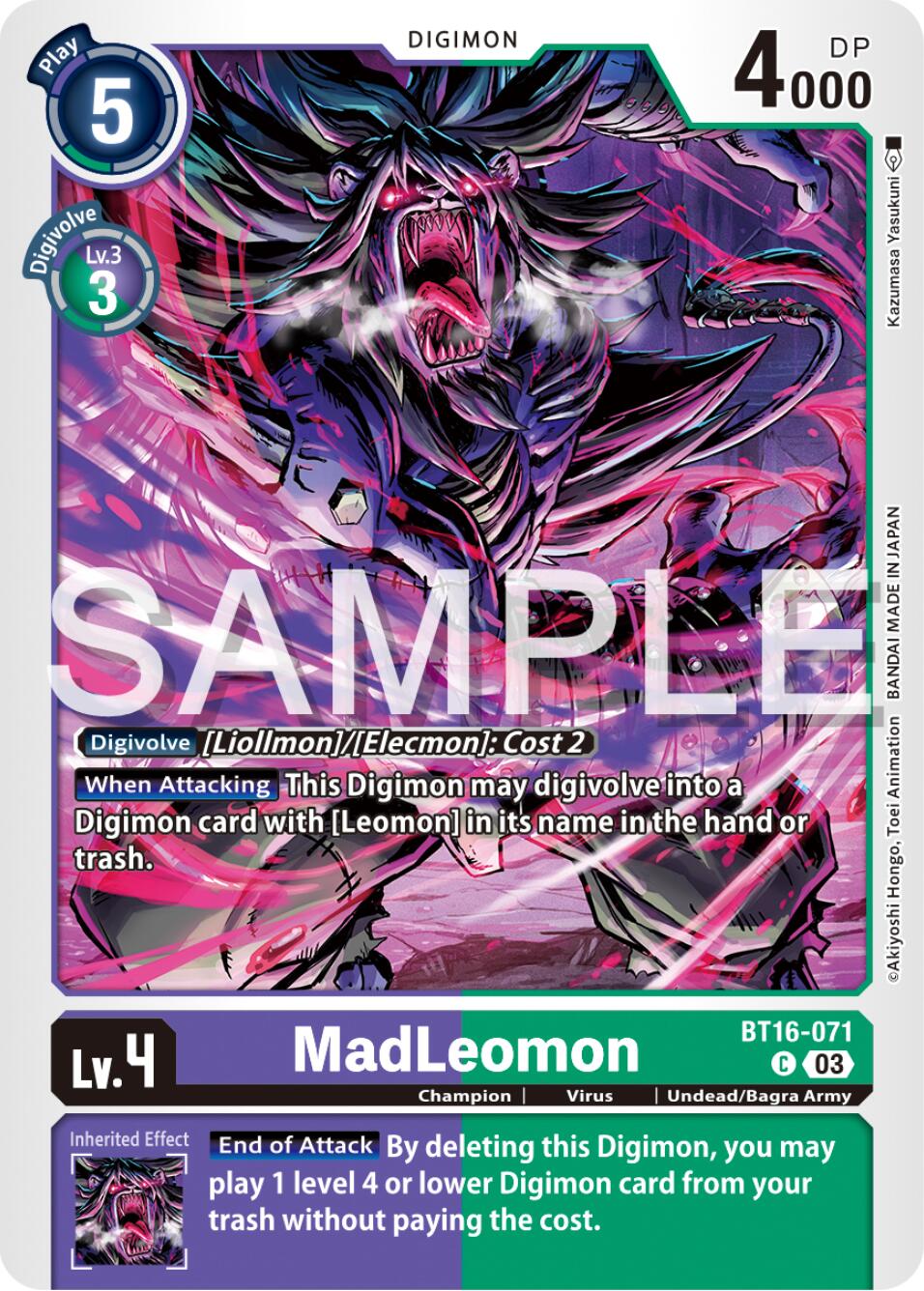 MadLeomon [BT16-071] [Beginning Observer] | Anubis Games and Hobby