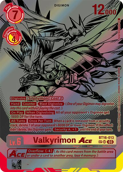 Valkyrimon Ace [BT16-013] (Textured) [Beginning Observer] | Anubis Games and Hobby