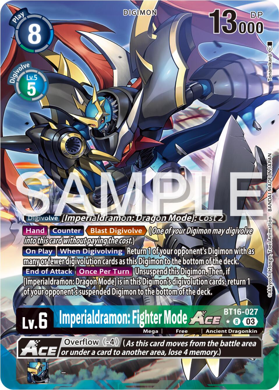 Imperialdramon: Fighter Mode Ace [BT16-027] (Alternate Art) [Beginning Observer] | Anubis Games and Hobby